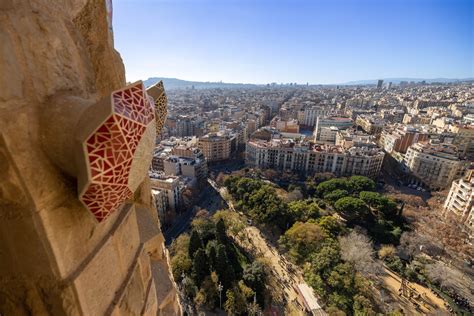 view from passion tower sagrada familia